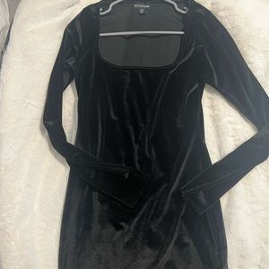 PLT Black velvet mini dress in US 6